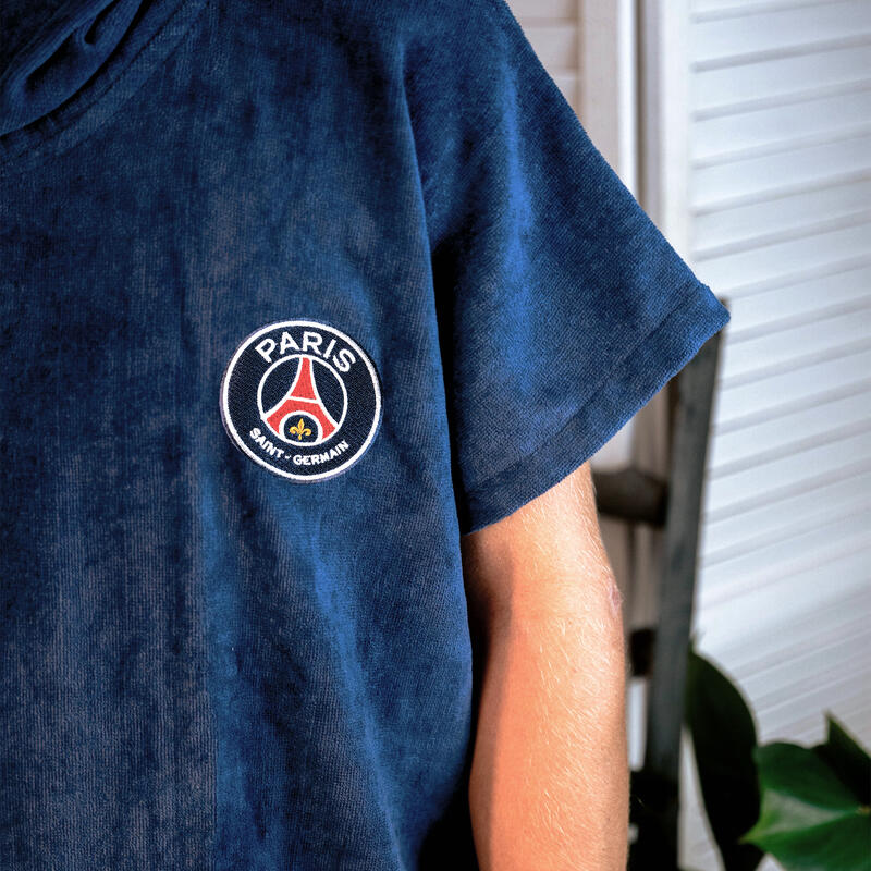 Poncho de bain adulte 100% coton football Paris - Logo