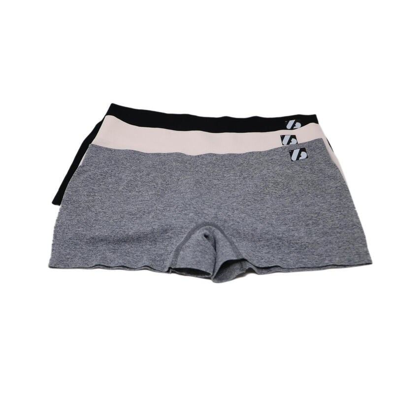 Paquete de 3 pantalones cortos  en negro, gris, beige