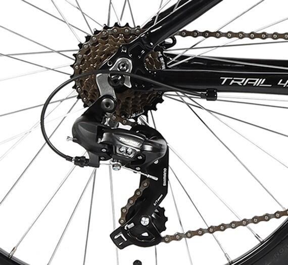 BICICLETA BTT CLOOT TRAIL 4.0 24" CRIANÇA 9-12 ANOS PRETO 3/4