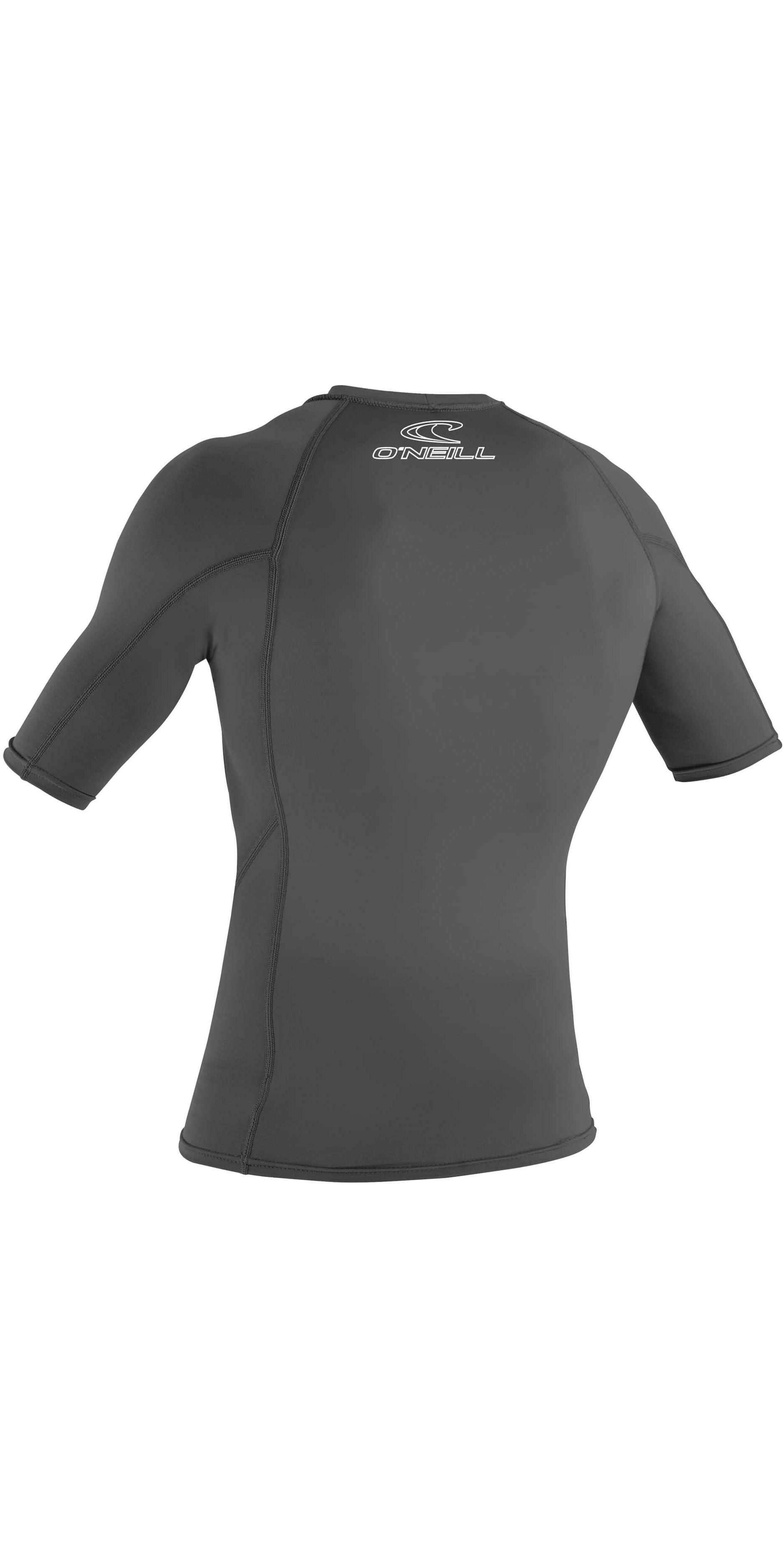 O'Neill Basic Skins Short Sleeve Crew Rash Vest - Graphite 2/5