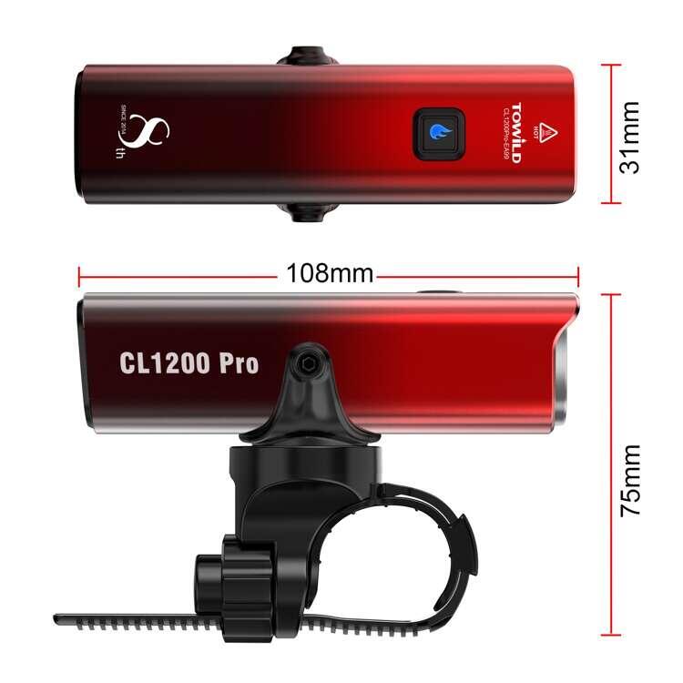 Towild CL1200 Pro fietskoplamp + accessoires 4/5