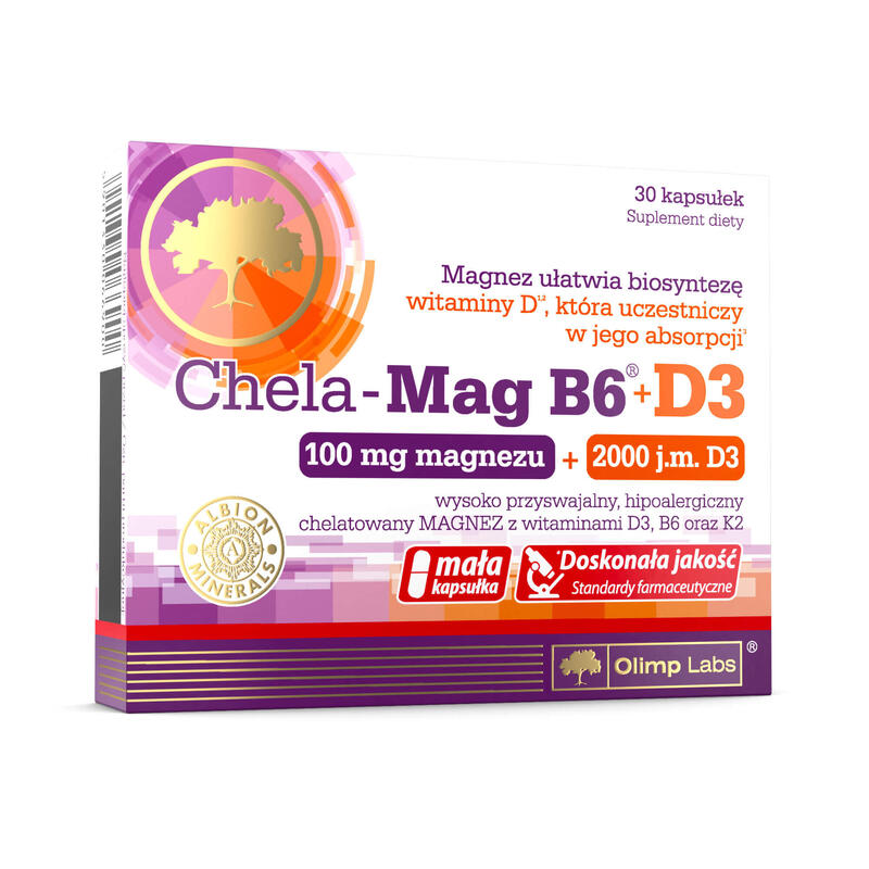 Magnez Olimp Chela-Mag B6 + D3 - 30 Kapsułek