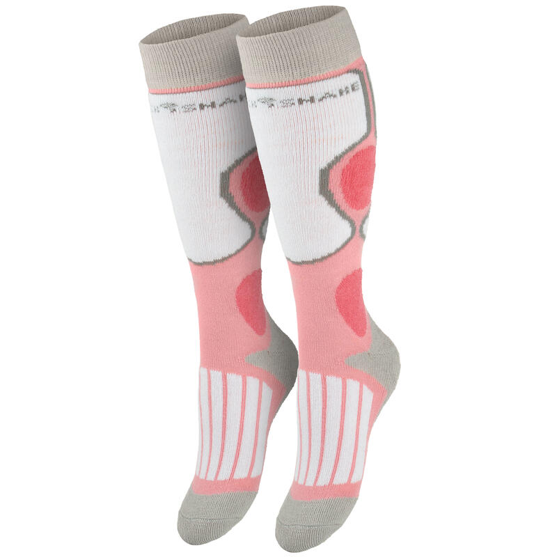 Chaussettes de ski 'high protection' | Enfant | Mi-bas rembourrées | Rose