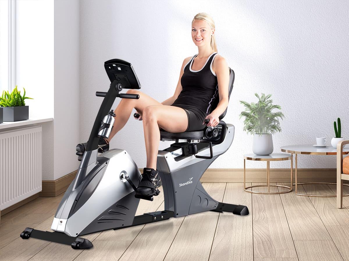 Vélo d'appartement semi-allongé Centaurus - Inertie 13kg - 12 prog. - Connecté 5/7
