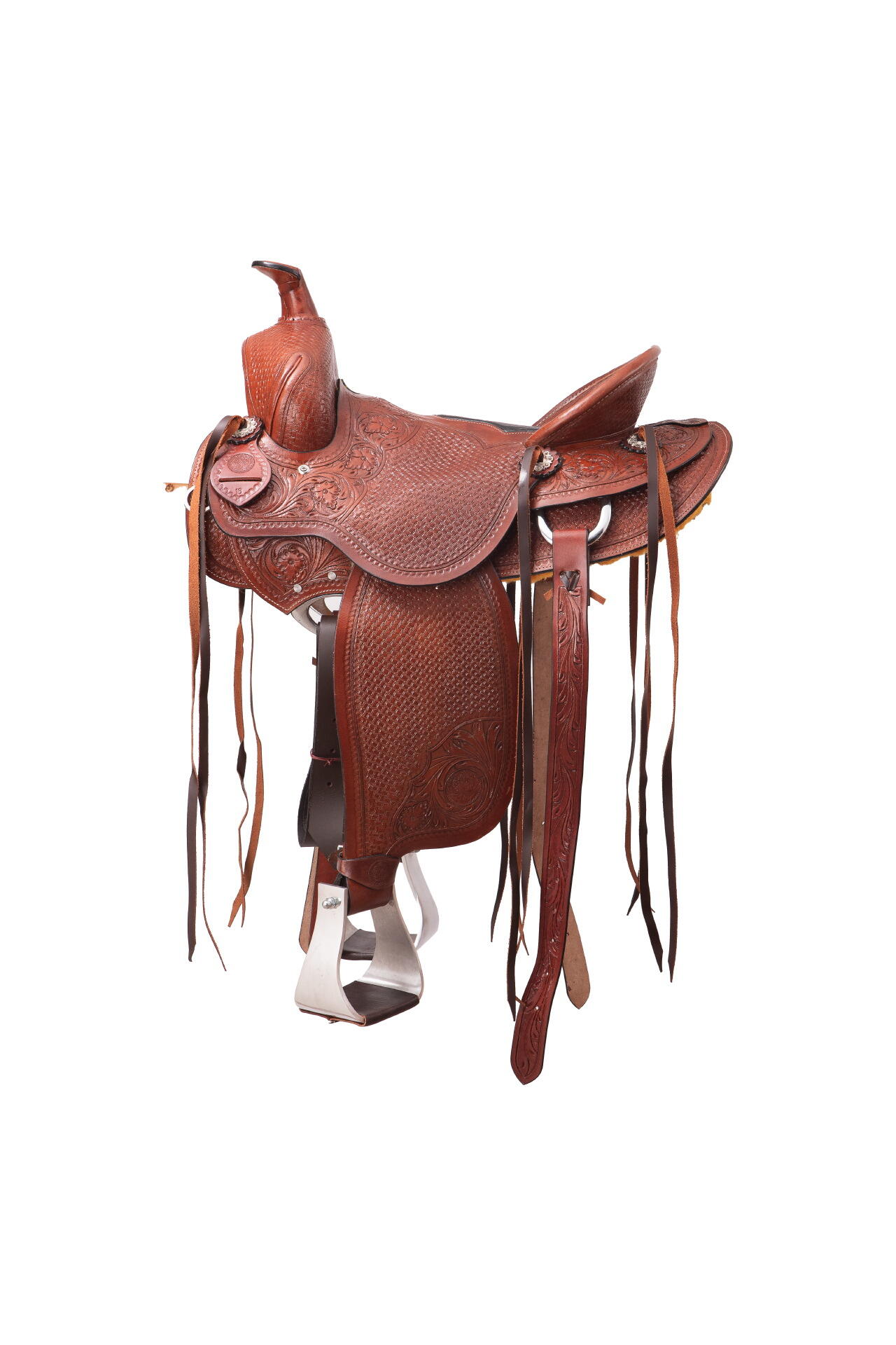 Sella Western professionale Cowhorse Fender Saddle Usa 0768 3/7