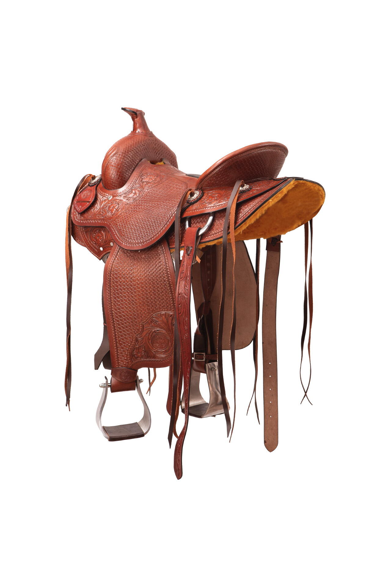 Sella Western professionale Cowhorse Fender Saddle Usa 0768 2/7