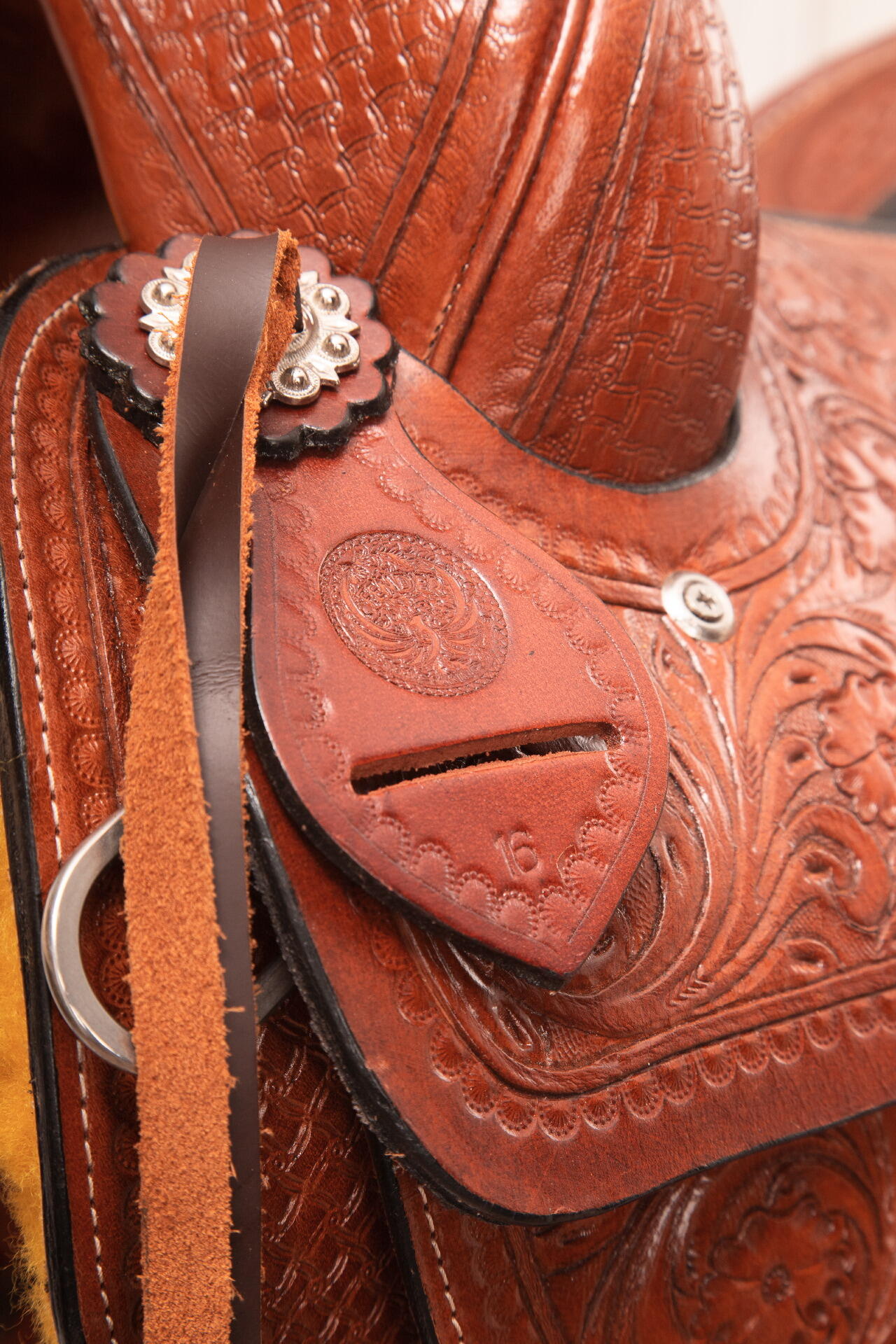 Sella Western professionale Cowhorse Fender Saddle Usa 0768 4/7