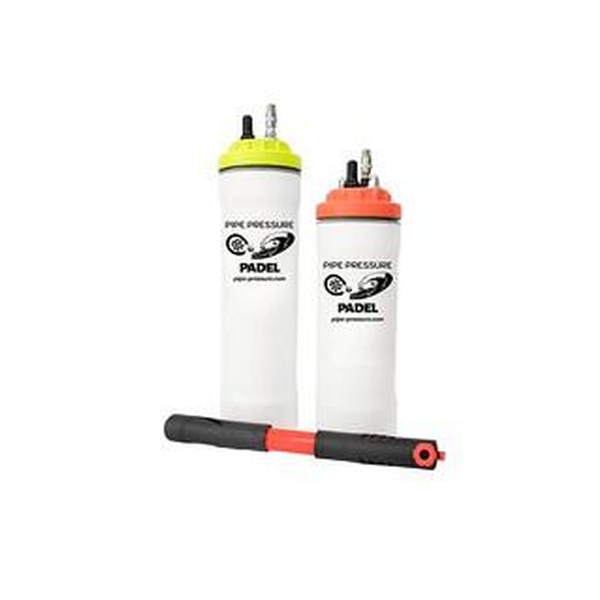 Pressurizzatore per padel e palline da tennis(4 palline con pompa)-colore rosso