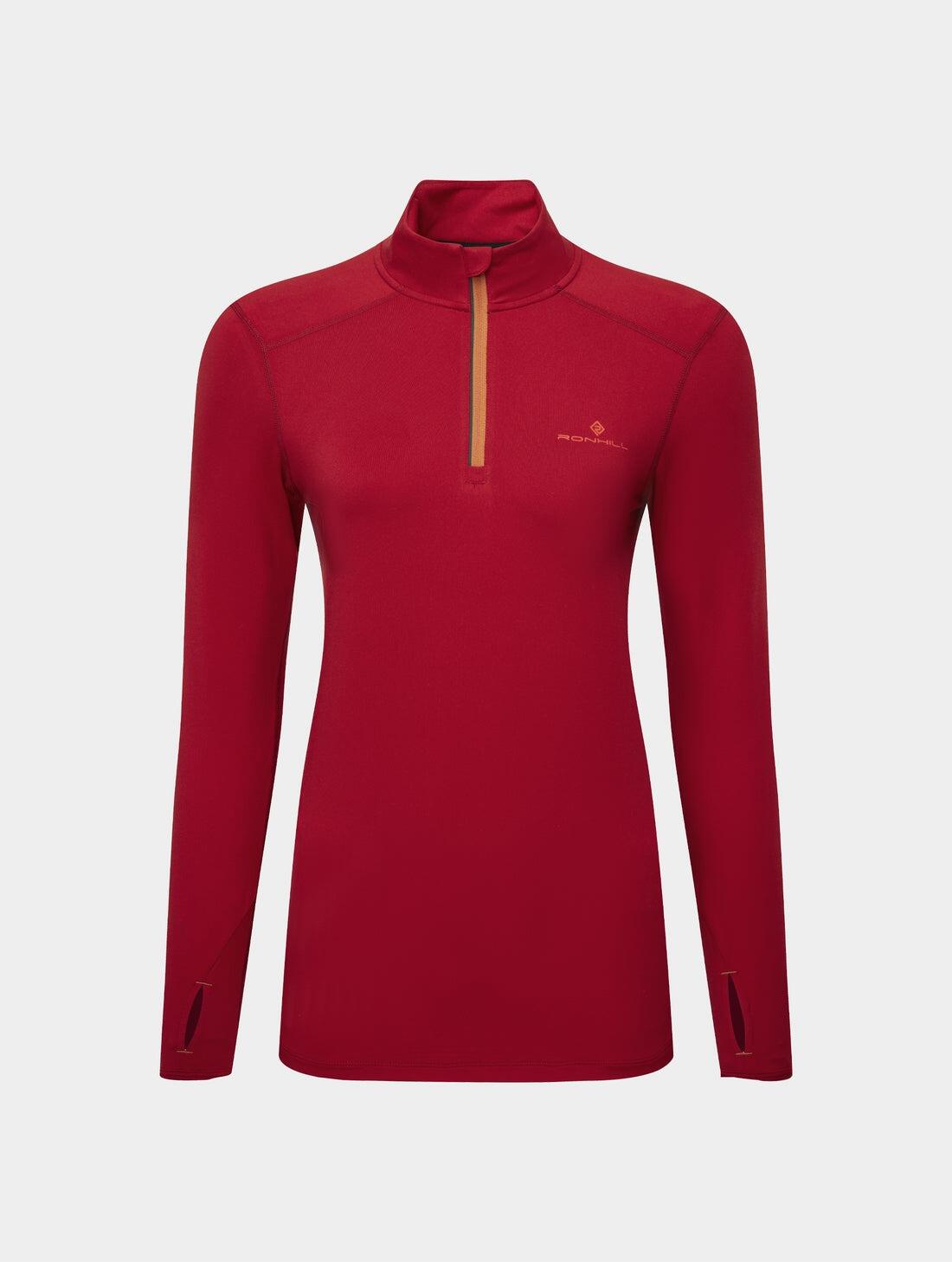 Ronhill Women's Core Thermal 1/2 Zip Red 1/4