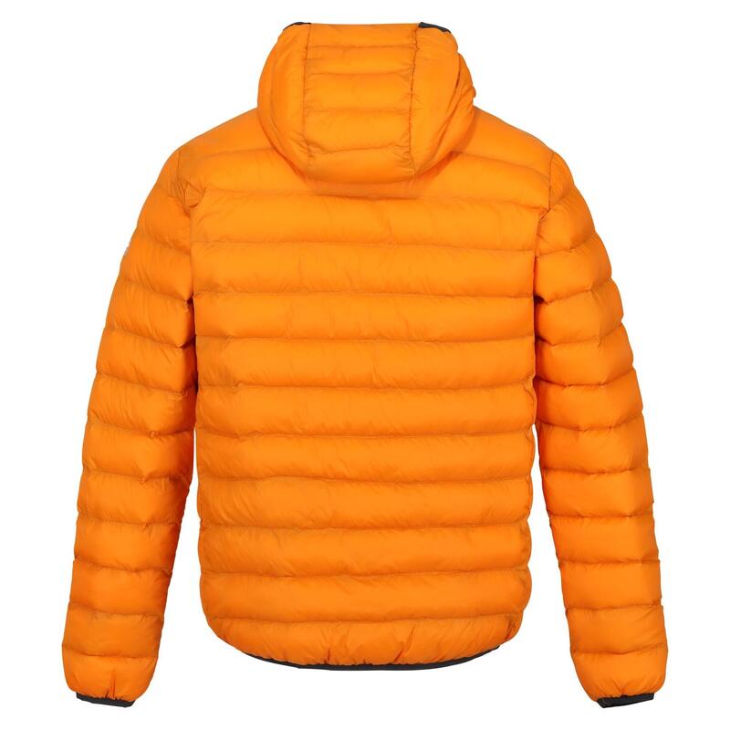 Heren Marizion gewatteerde jas met capuchon (Oranje peper/gebrand koper)