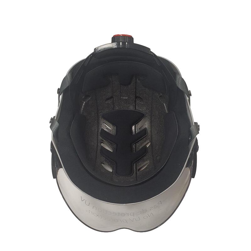Helm LED H.30 Vision Kaki met Vizier voor Fiets, Scooter