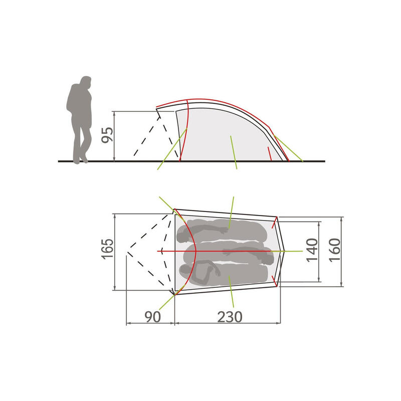 Tenda Vaude Taurus 3P Castanha