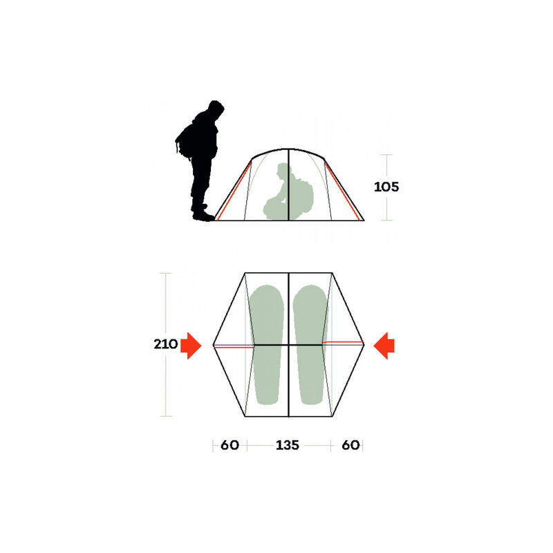 Tent Grit 2 Fr férfi sátor - zöld