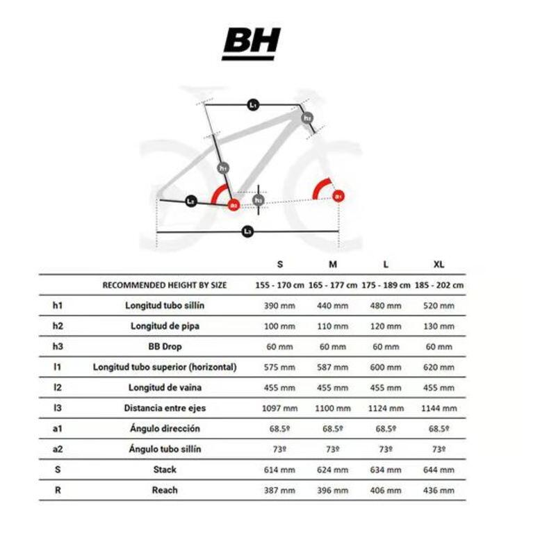 Bicicleta de Montaña 29" Aluminio Bh Spike 2.5 Rojo-Blanco