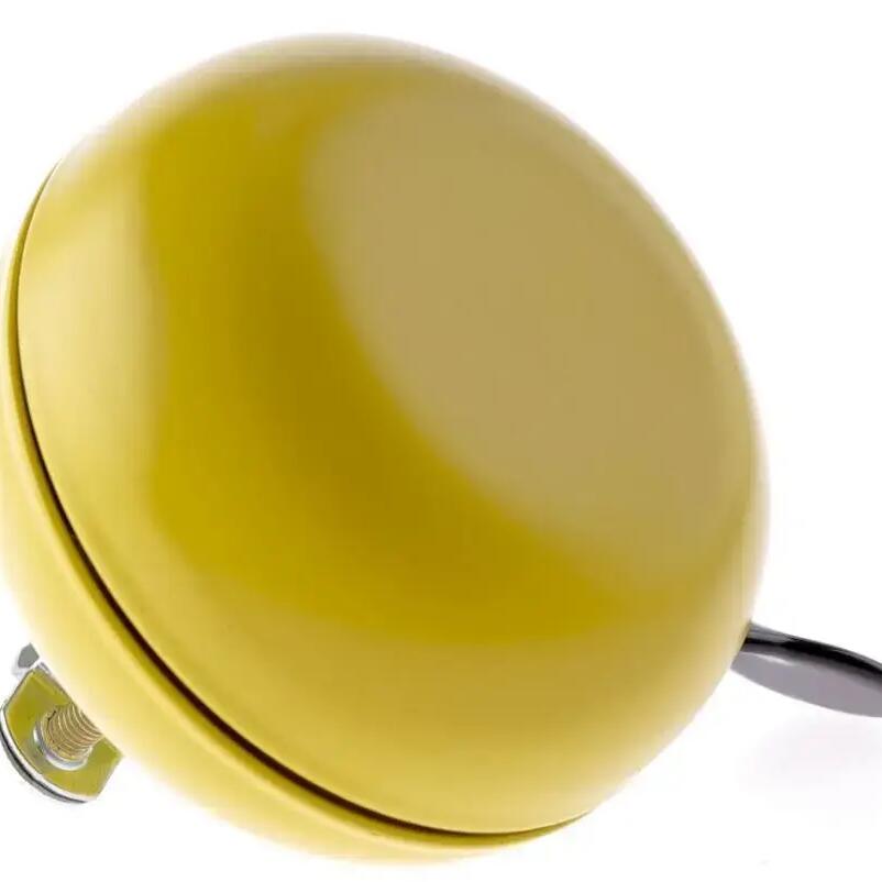 Ding-Dong Steel Bike Bell — 80 mm, Yellow
