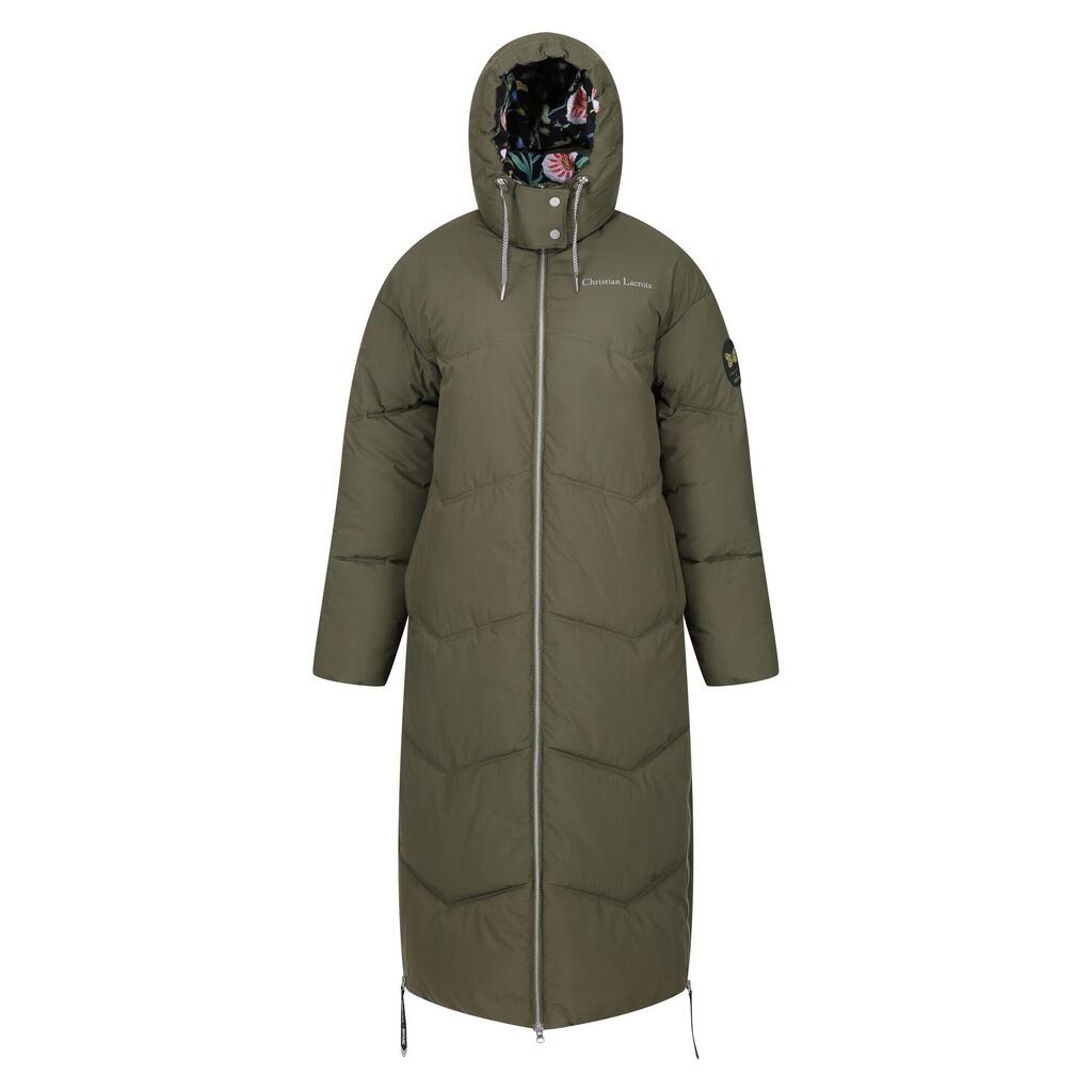 Womens/Ladies Christian Lacroix Milhaud Longline Puffer Jacket (Dark Khaki)