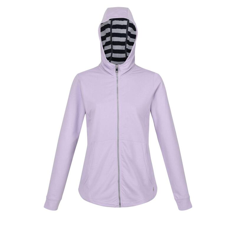 Sudadera con Cremallera Bayla para Mujer Lila Pastel