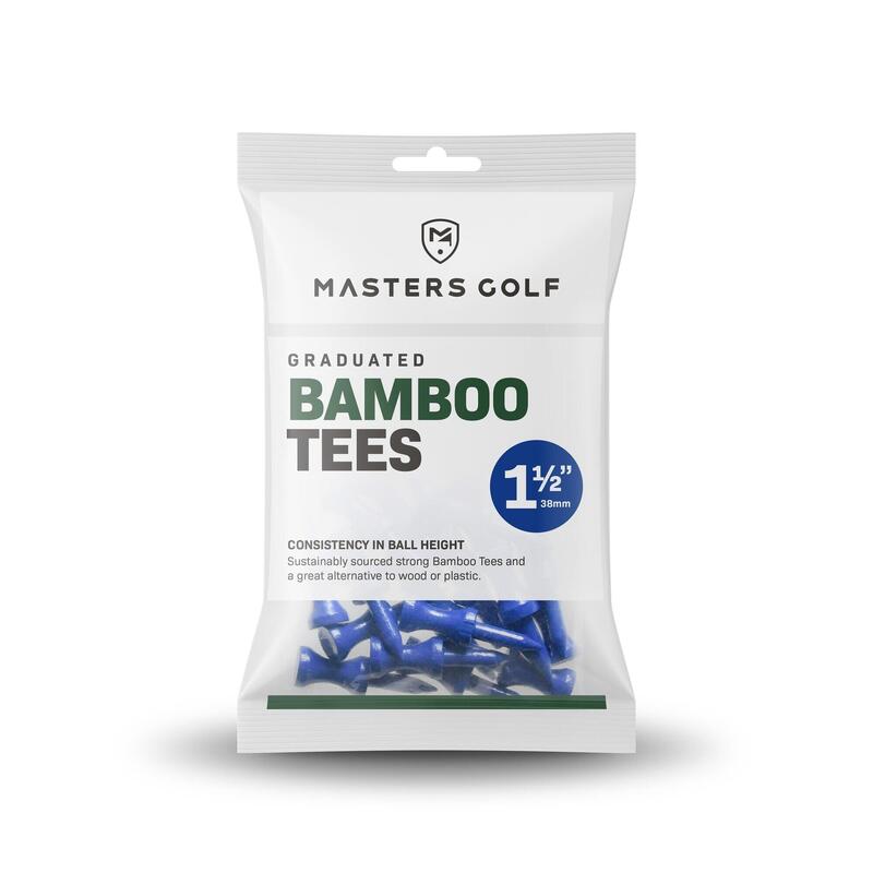 MASTERS Golf Tee Bamboo Graduated  38mm 25 stuks Donker blauw