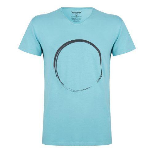 T-shirt Moksha Zen - Col en V à la hanche, doux et confortable - Sea Green