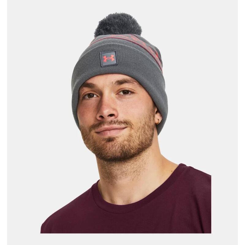 Bonnet à pompon Under Armour Halftime Gris et rouge
