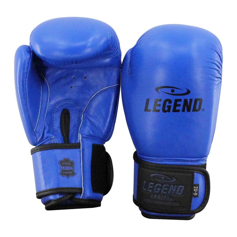 Gants de boxe pour enfants en cuir bleu 6 oz