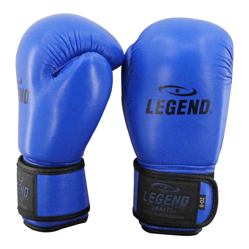 Gants de boxe pour enfants en cuir bleu 6 oz