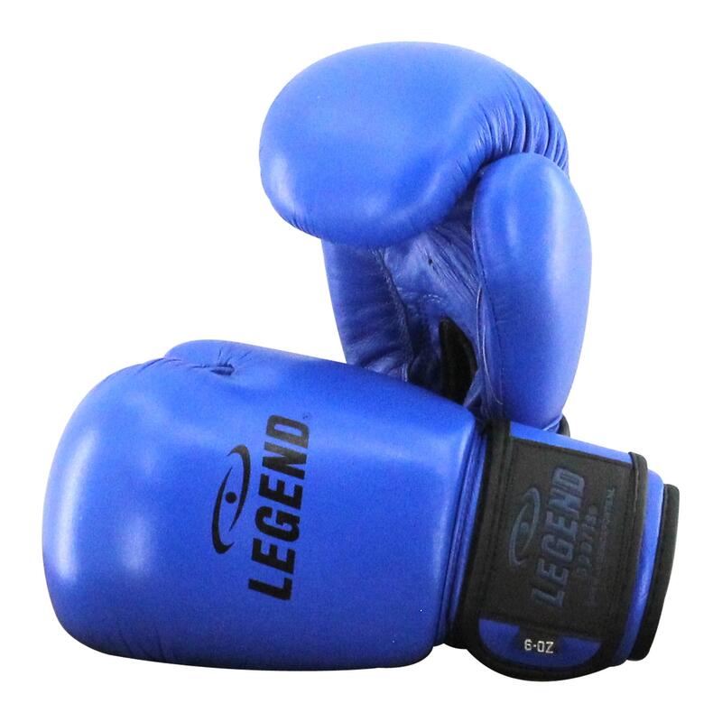 Gants de boxe pour enfants en cuir bleu 6 oz