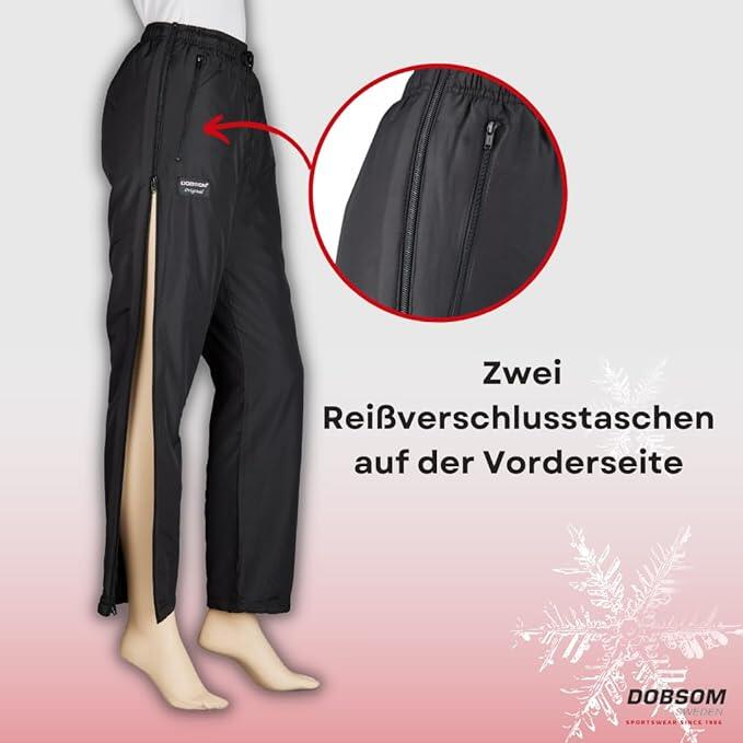 Dobsom Reha-Hose Damen Comfort gefüttert I Winter Sporthose Trainingshose 3/6