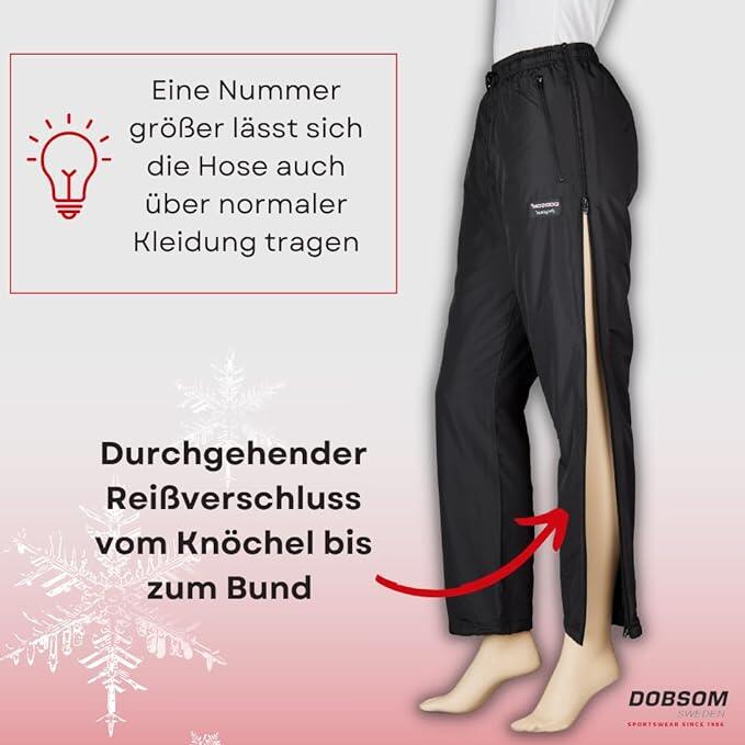 Dobsom Reha-Hose Damen Comfort gefüttert I Winter Sporthose Trainingshose 2/6