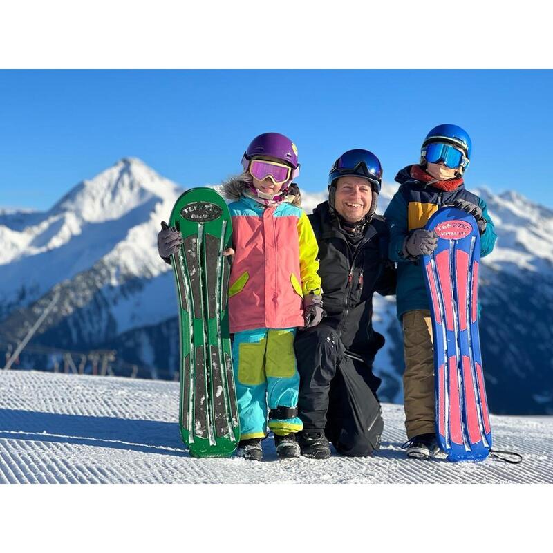 Kinder Anfänger Snowboard, Snowskate, Schlitten Alternative, "The Green Villain"