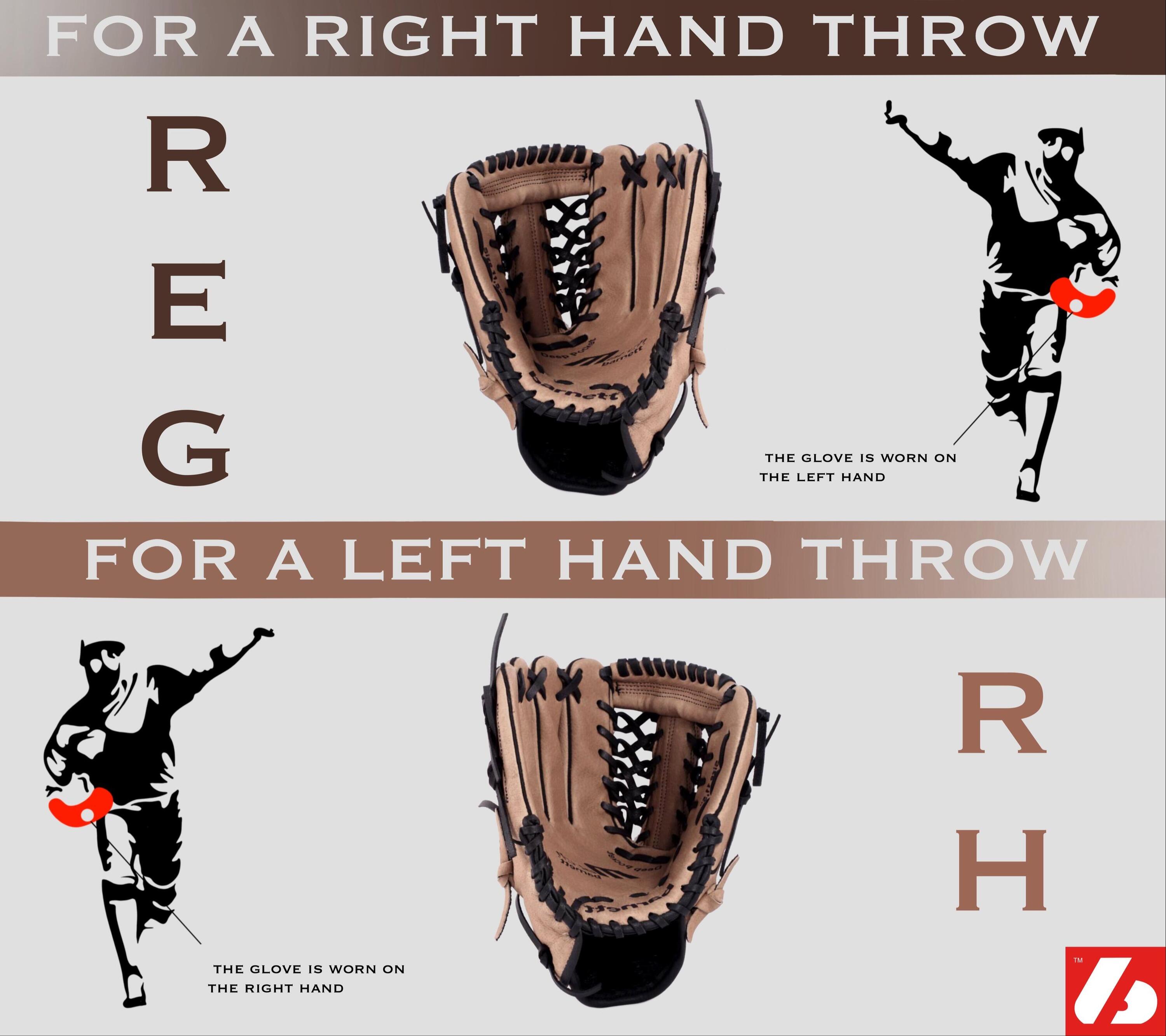  RH GL-120 competition leather baseball glove 4/5