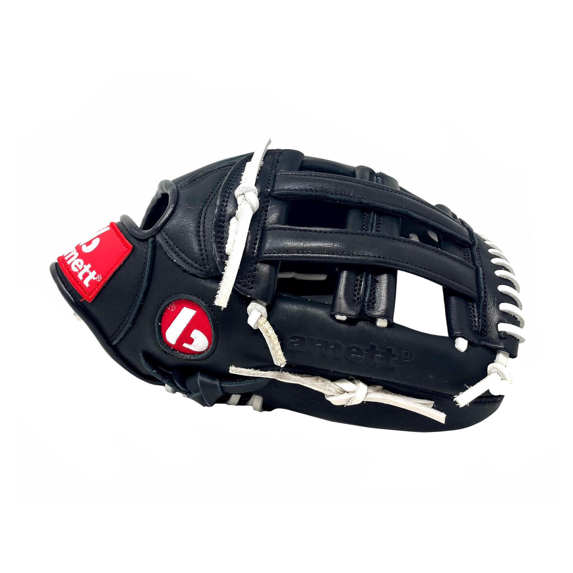 BARNETT GL-127 REG 12,75palcové kožené baseballové rukavice, černé (házení pravou rukou)
