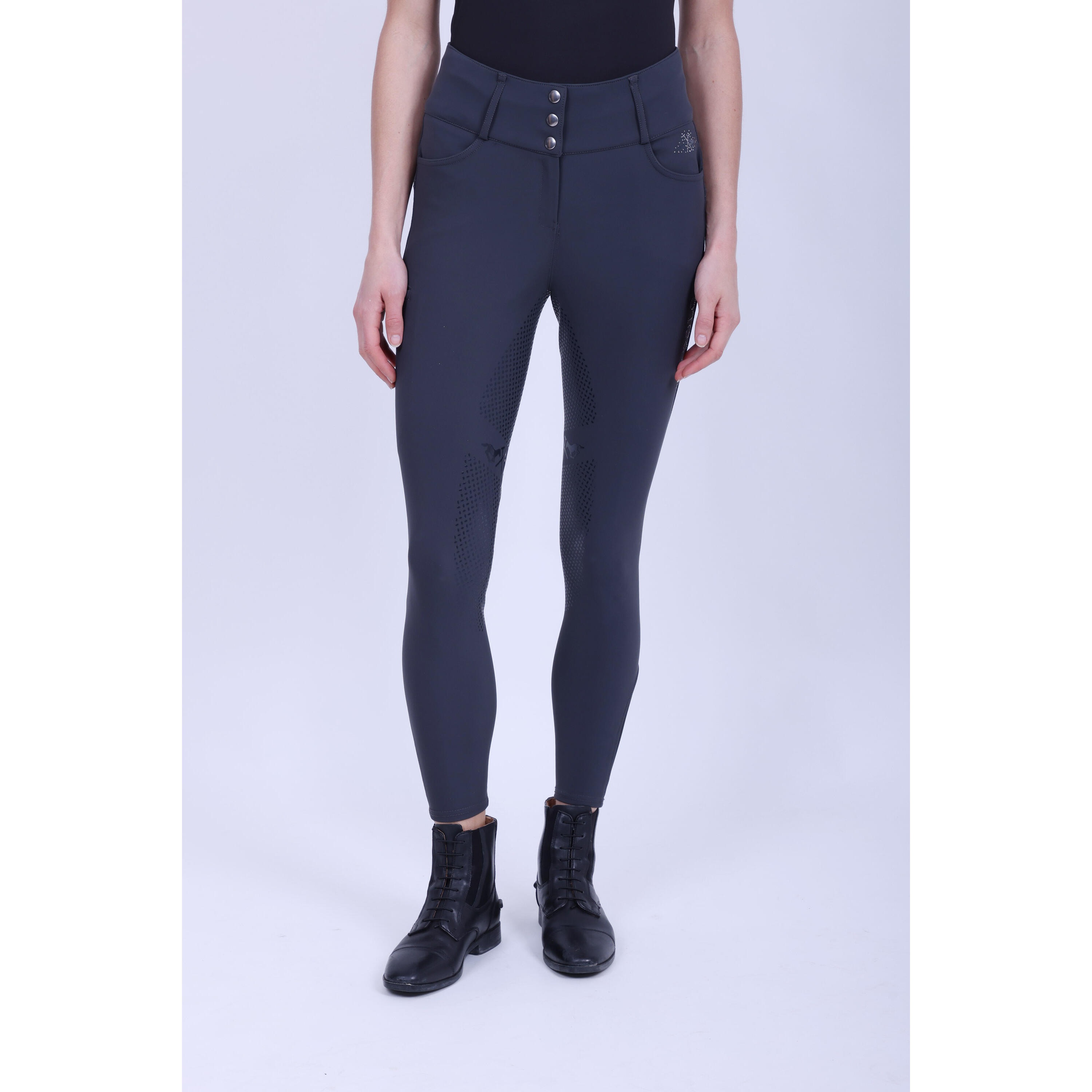 Pantaloni da equitazione full grip da donna HV Polo Elena 4/5