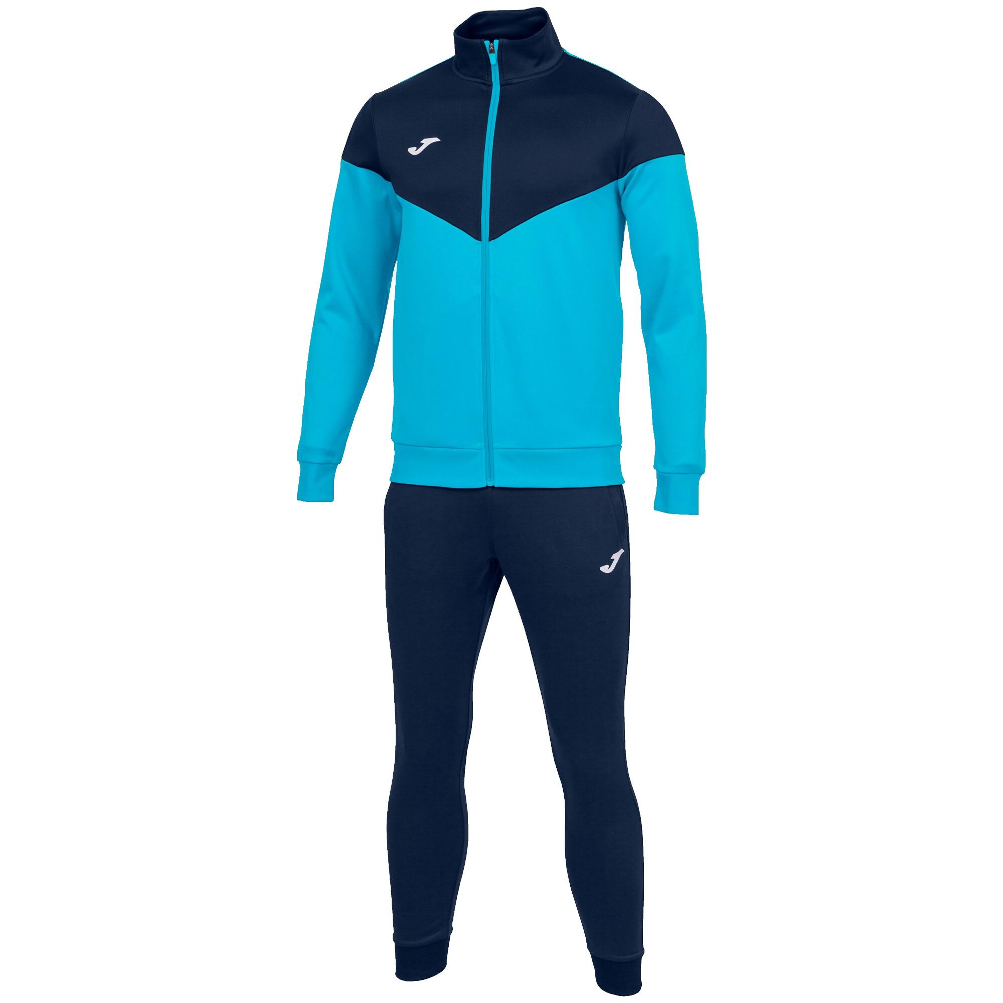 Fato de treino futebol homem joma oxford azul-turquesa fluor