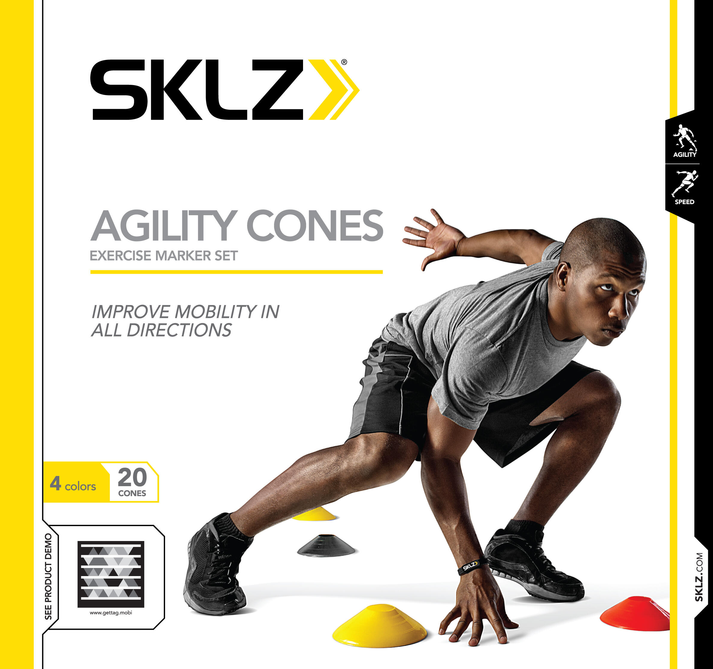 Conos de agilidad SKLZ para mejorar la agilidad, la velocidad y el control. 3/5
