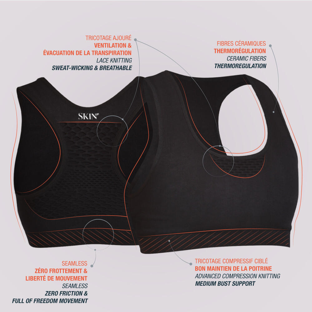 Brassière femme - sans couture - compression modérée - SKINUP Sport 4/4