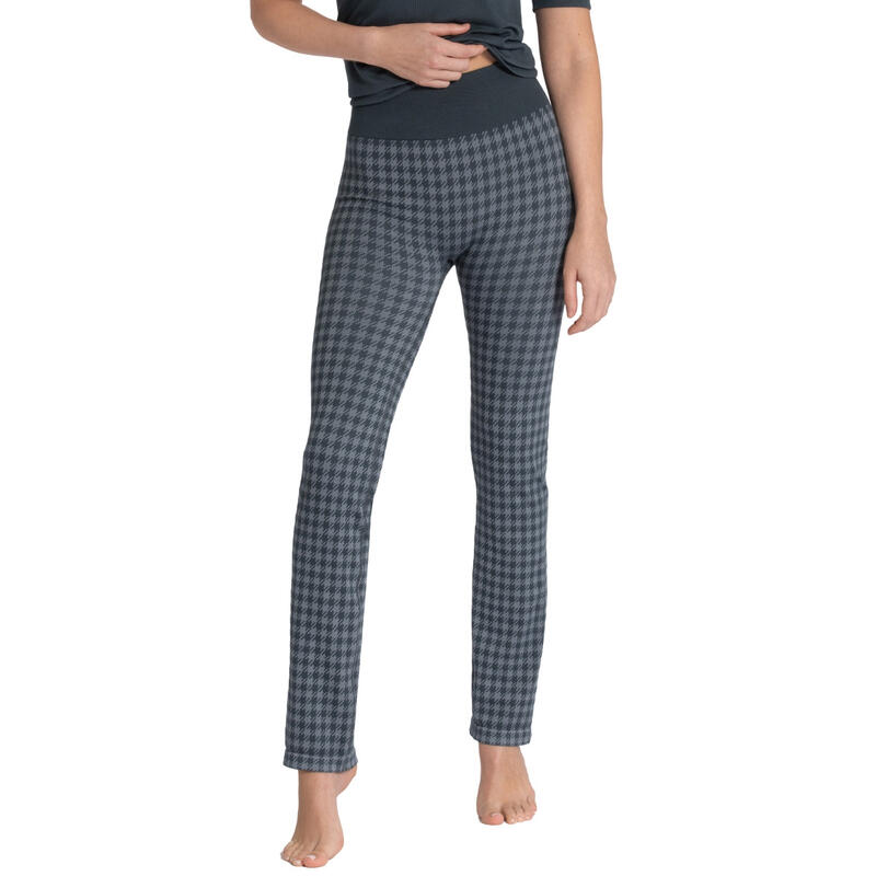 Lange Athleisure legging met houndstooth print