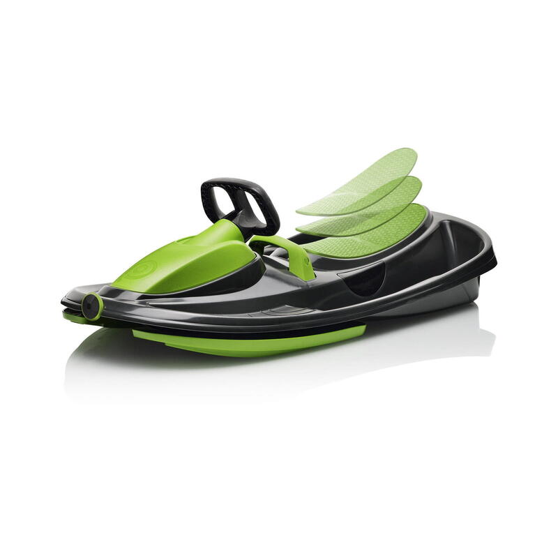 Sanie bob Gizmorrider Nimbus verde, cu volan și frâne