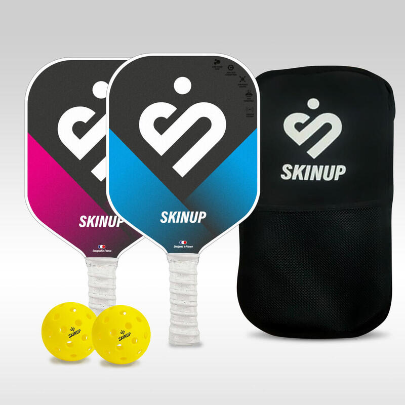 Lot 2 raquettes pickleball Smart & Pro, 2 balles et une housse