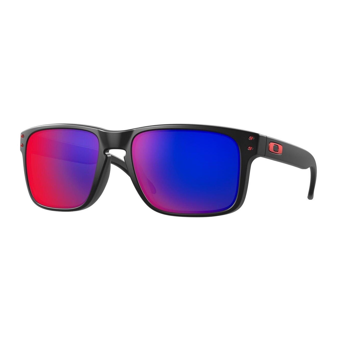 OAKLEY Oakley Rectangle Mens Matt Black Positive Red Iridium Sunglasses