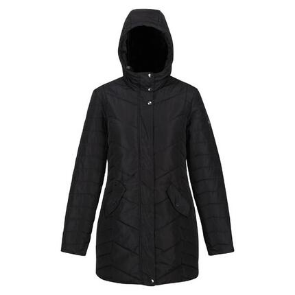 Panthea" Kapuzenjacke Wattiert für Damen Schwarz