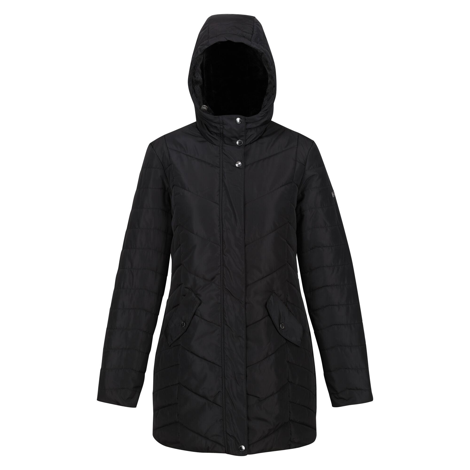 REGATTA Womens/Ladies Panthea Insulated Padded Hooded Jacket (Black)