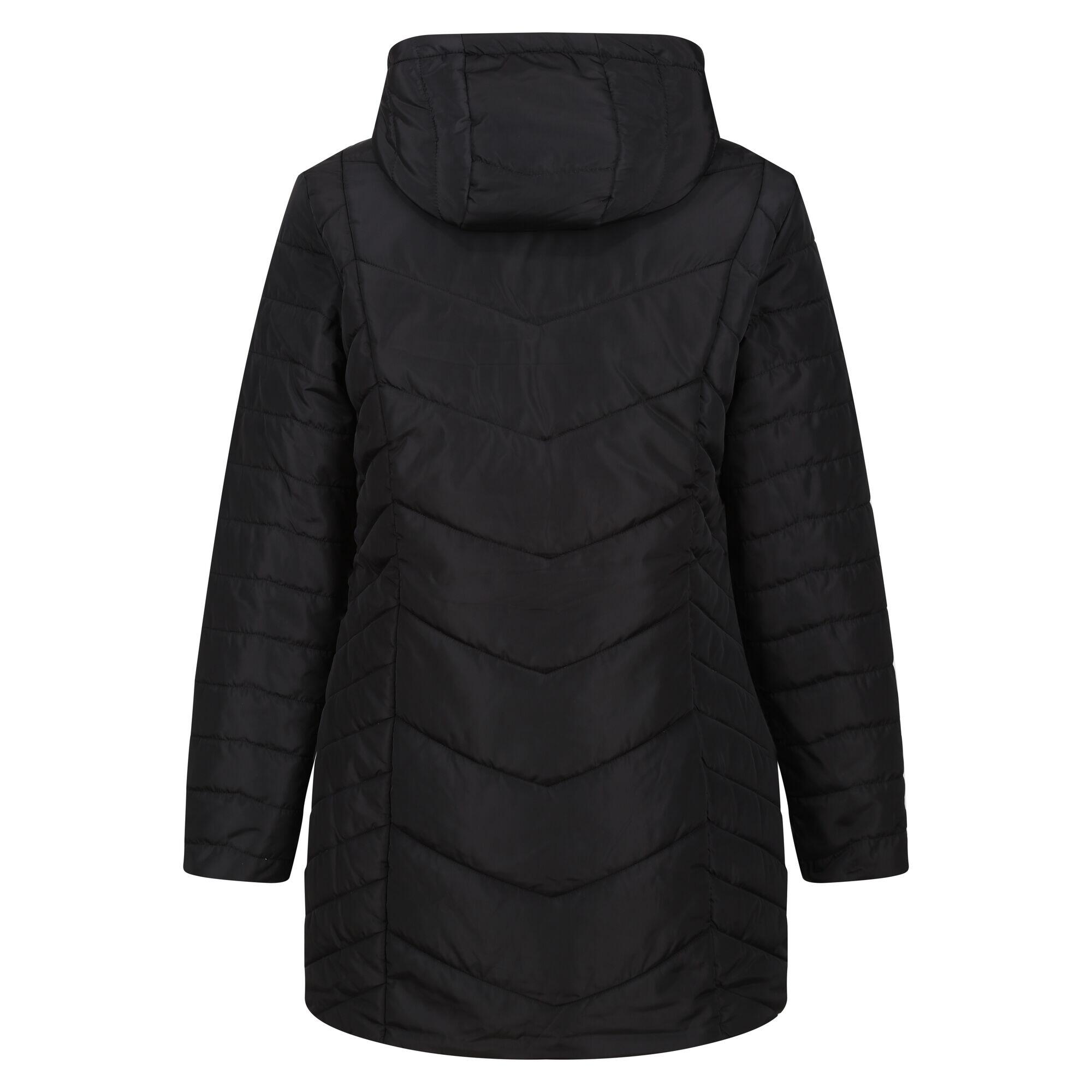 Womens/Ladies Panthea Insulated Padded Hooded Jacket (Black) 2/5