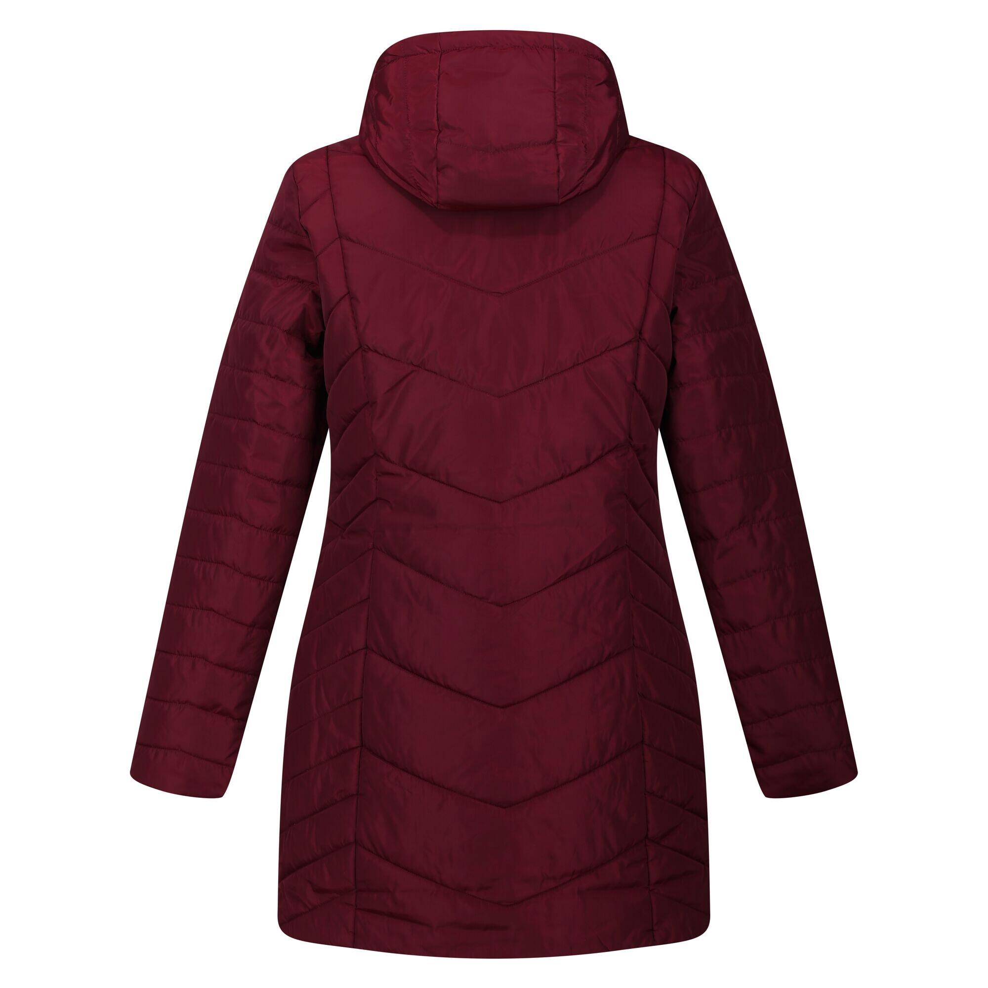 Womens/Ladies Panthea Insulated Padded Hooded Jacket (Cabernet) 2/5