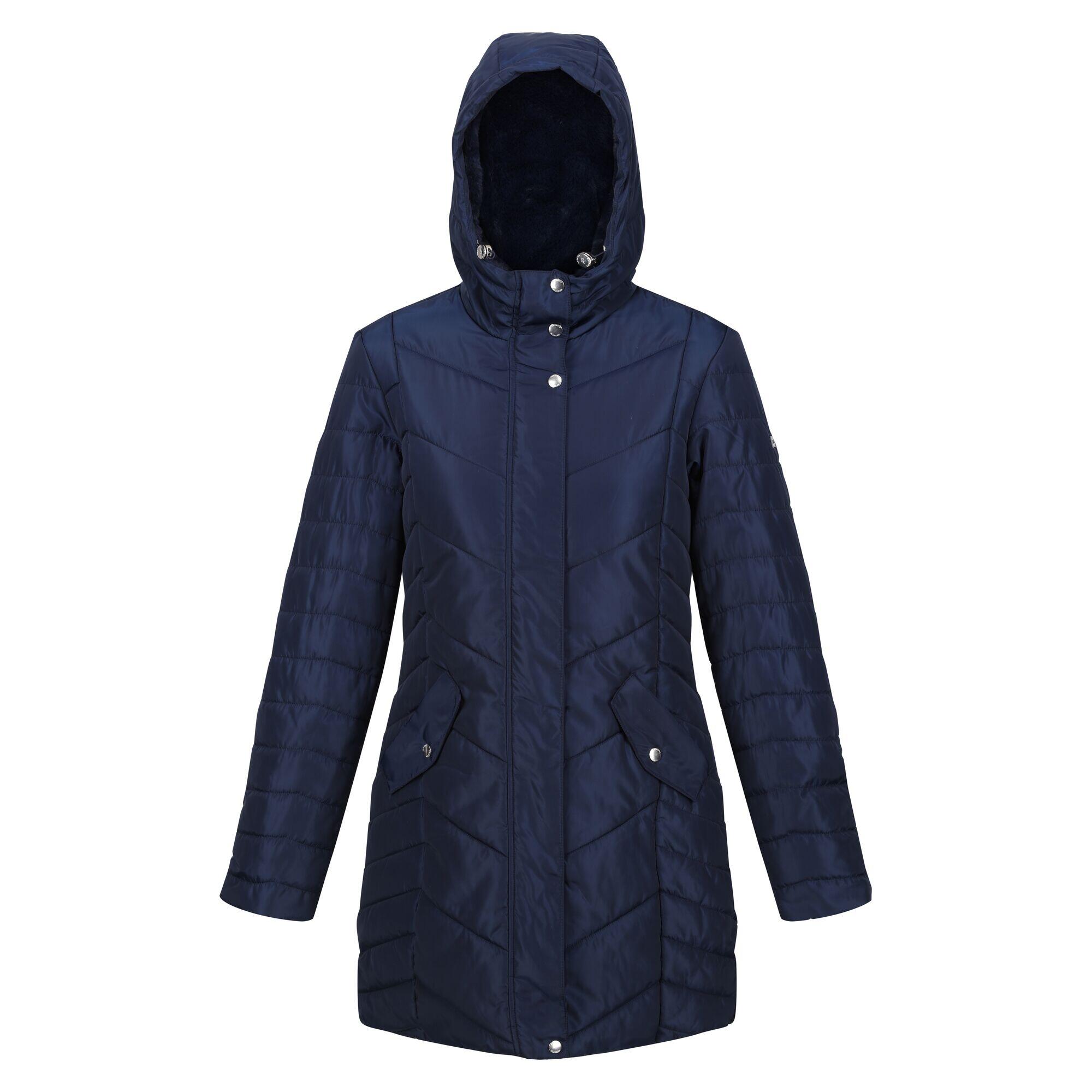 REGATTA Womens/Ladies Panthea Insulated Padded Hooded Jacket (Navy)