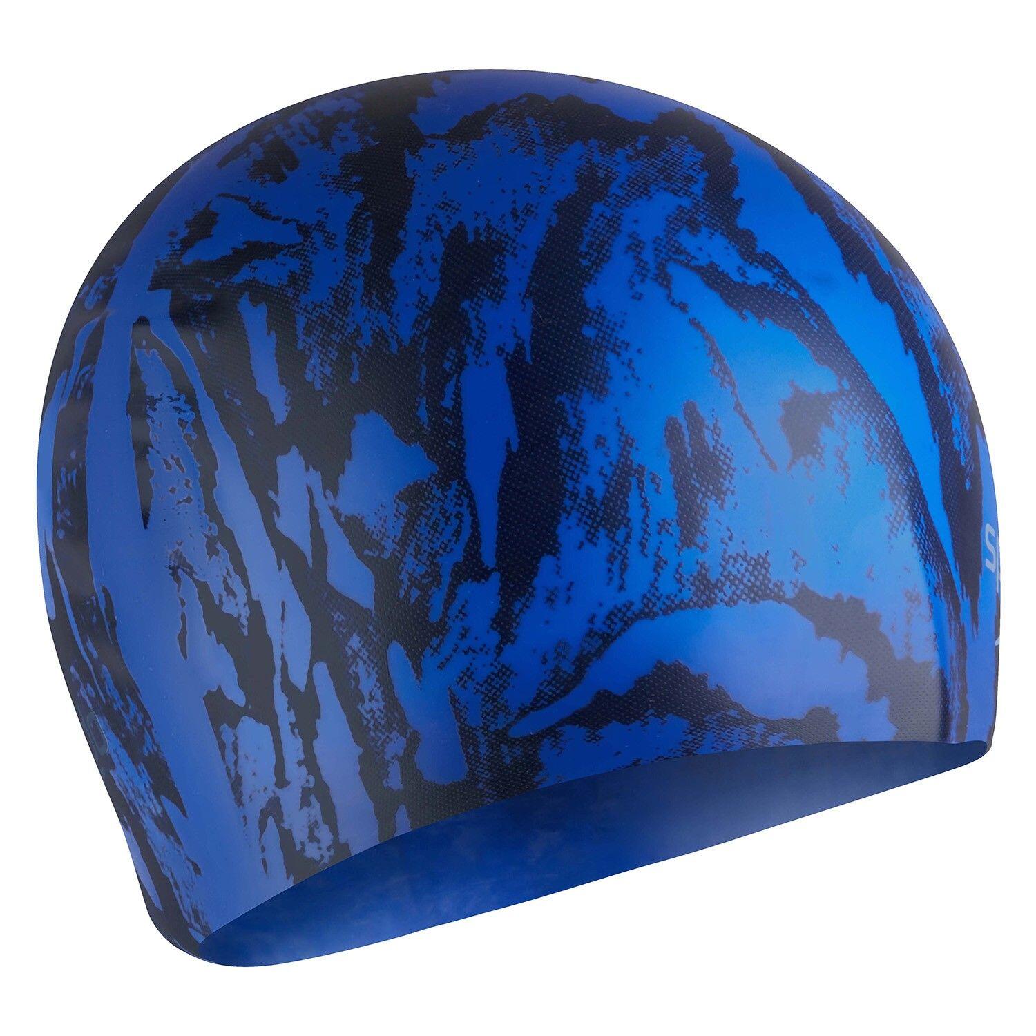 SPEEDO Speedo Long Hair Printed Swim Cap - Blue/Navy