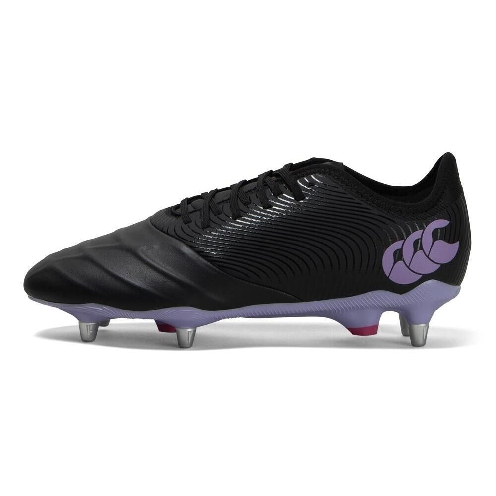 CANTERBURY Unisex Adult Phoenix Genesis Pro Leather Soft Ground Rugby Boots (Black/Purple)