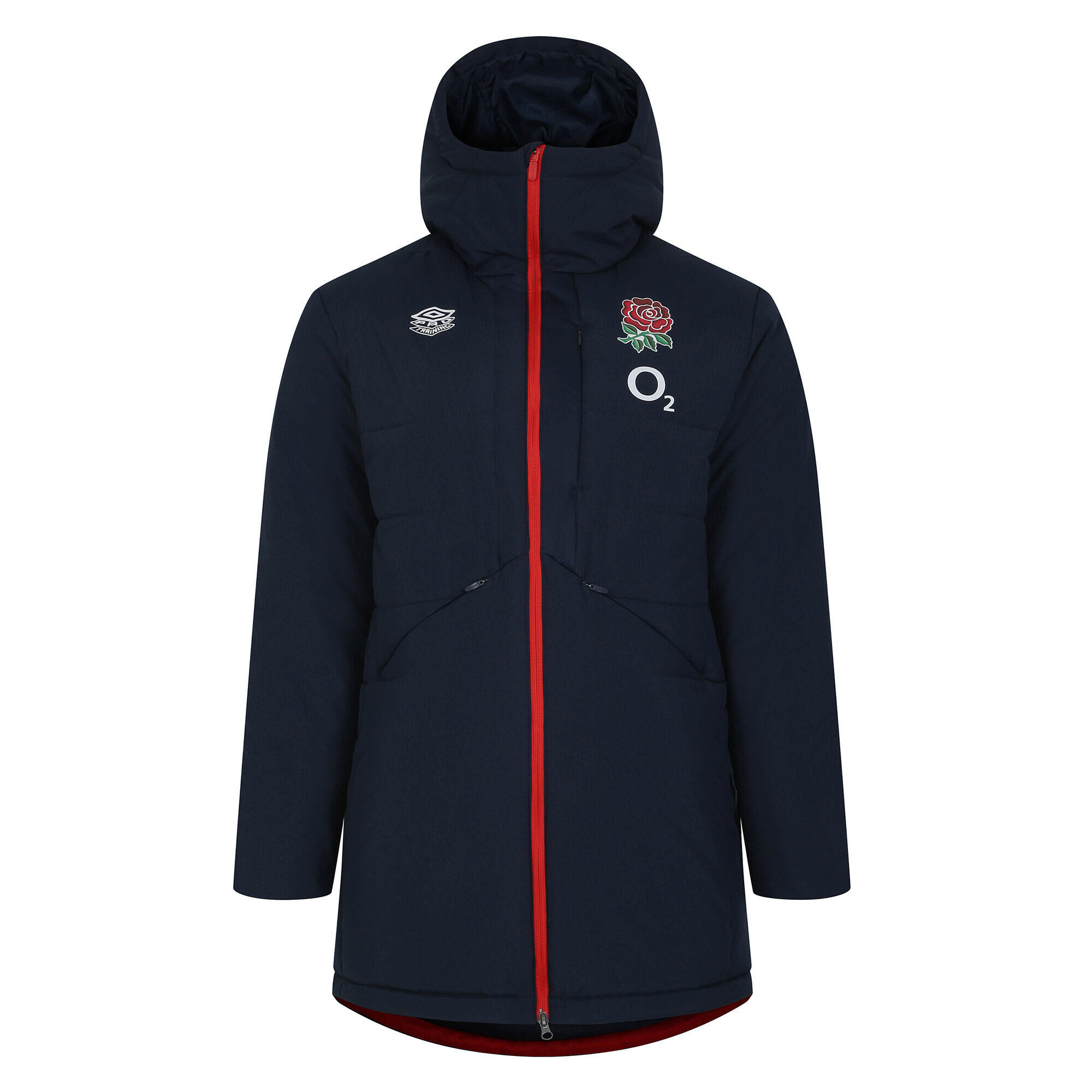 UMBRO Childrens/Kids 23/24 England Rugby Padded Jacket (Navy Blazer/Flame Scarlet)