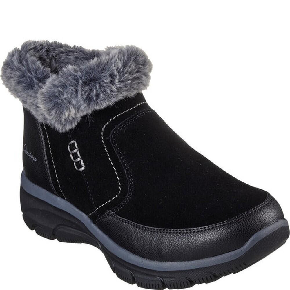 SKECHERS Womens/Ladies Easy Going Warm Escape Suede Ankle Boots (Black)