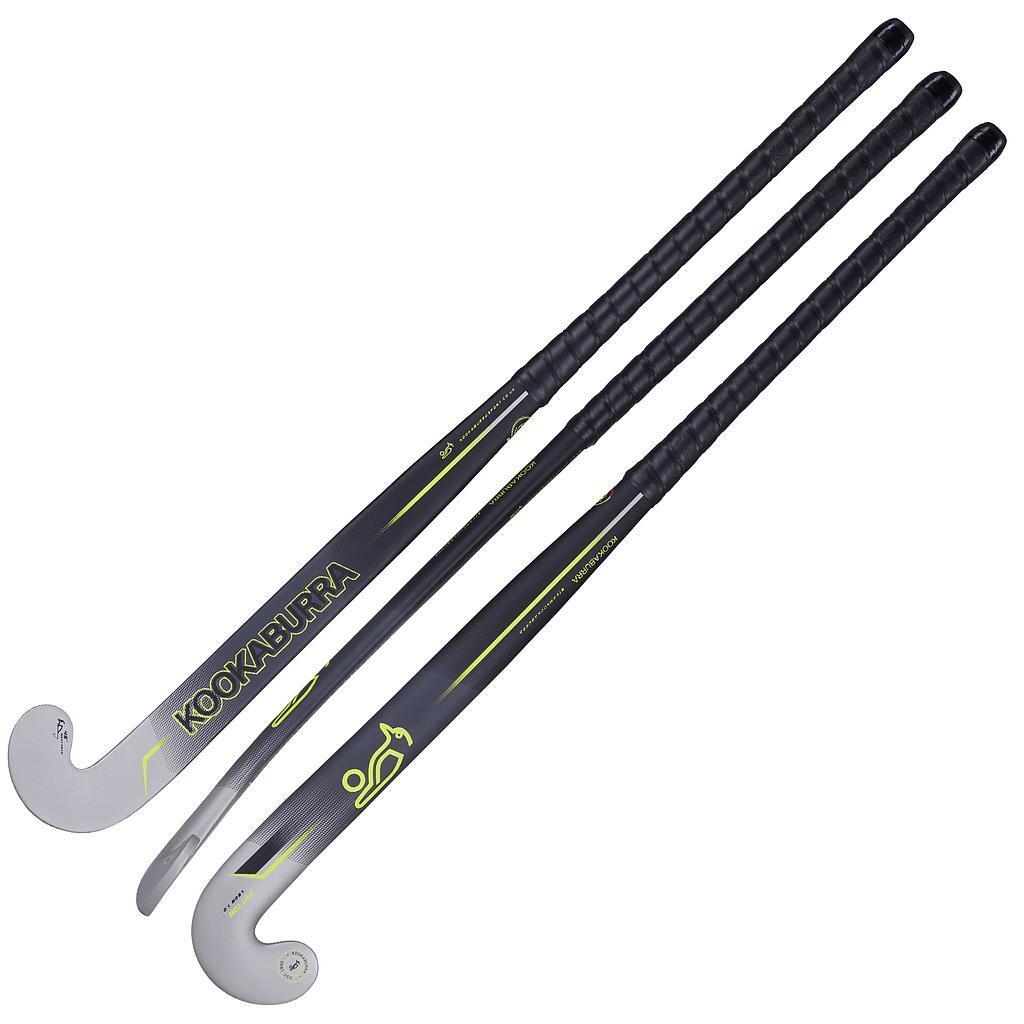 KOOKABURRA Light Phyton LBow Field Hockey Stick (Black/Grey/Lime)